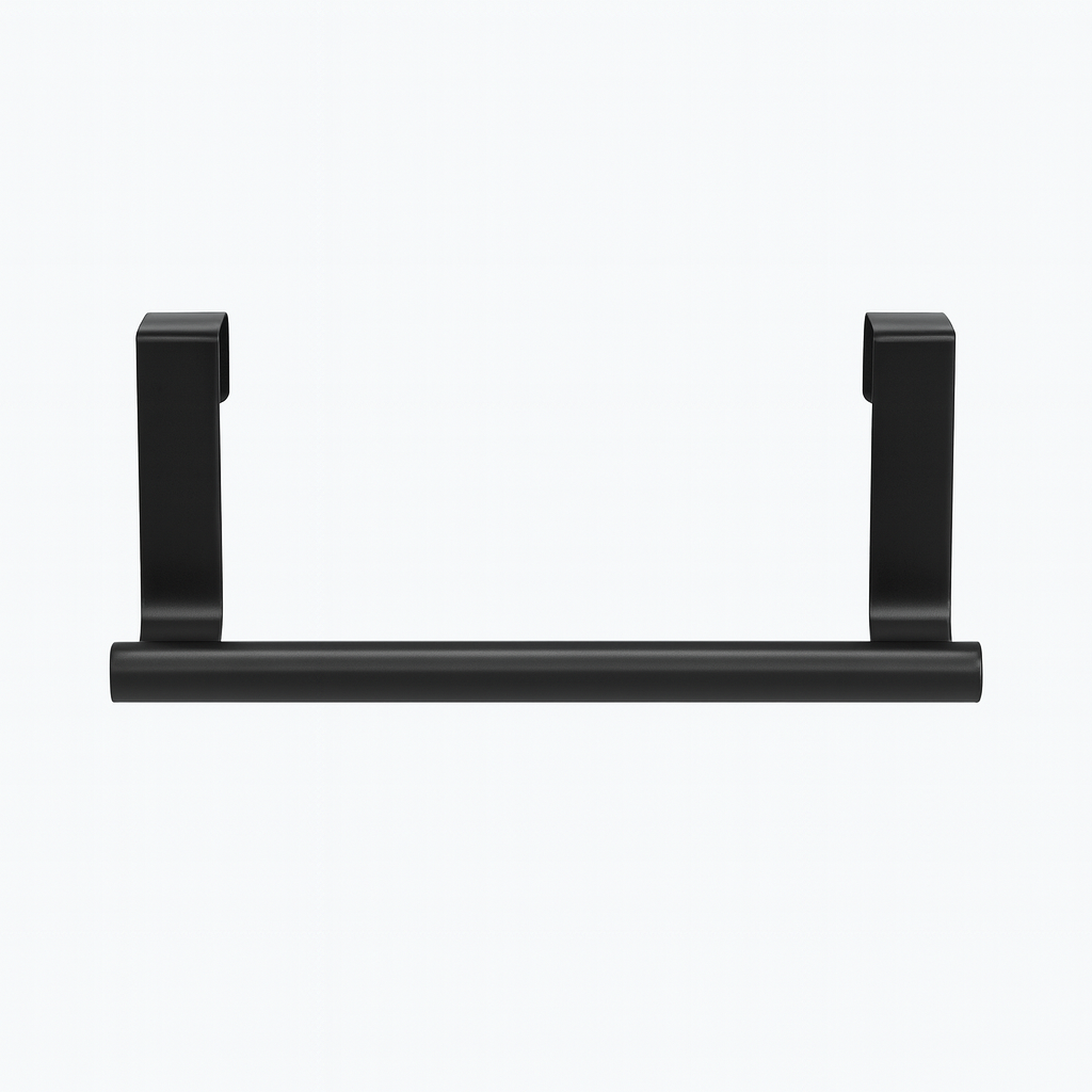 Ruimtebesparende handdoekhouder onder een aanrechtblad