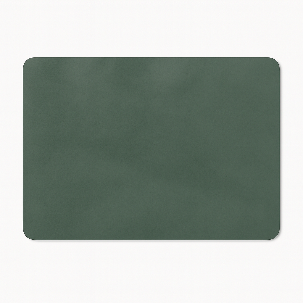 Rechthoekige mat met een glad oppervlak en afgeronde hoeken.