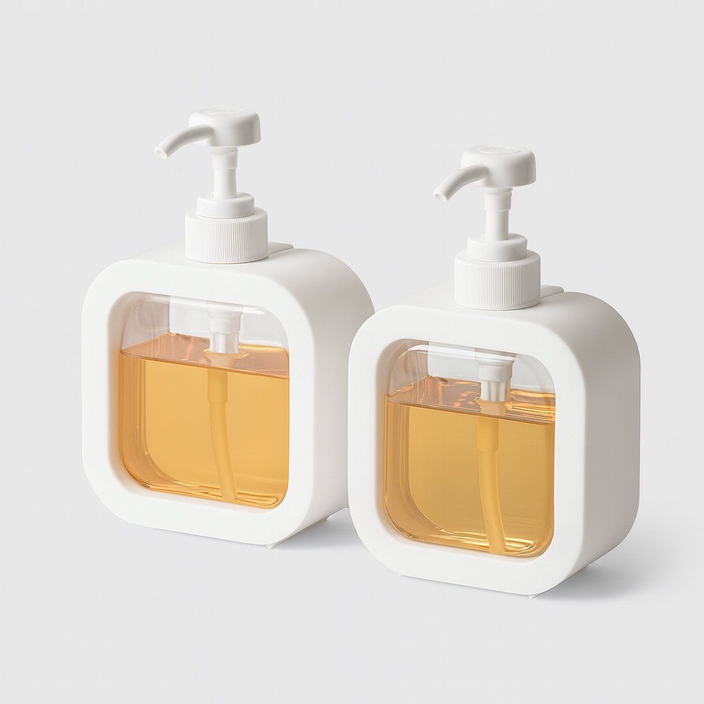 Vierkante pompflacon