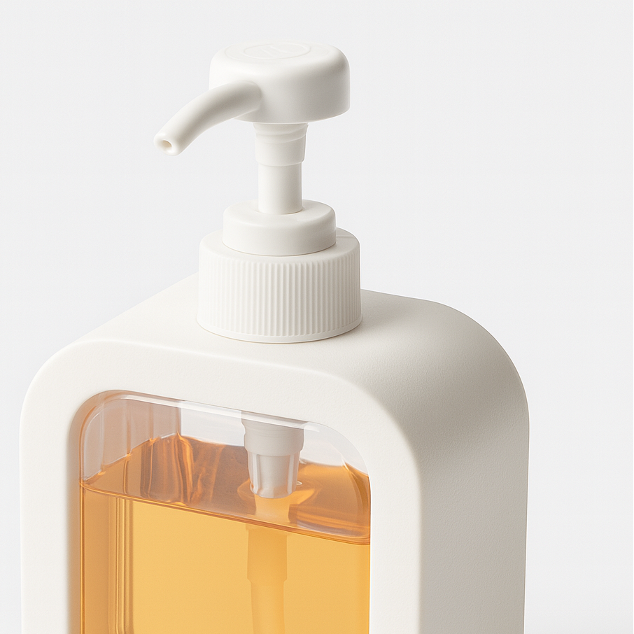 Vierkante pompflacon